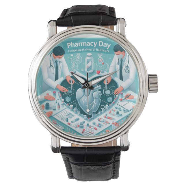 "Pharmacy Day: Celebrating the Heart of Healthcare Watch (Front)