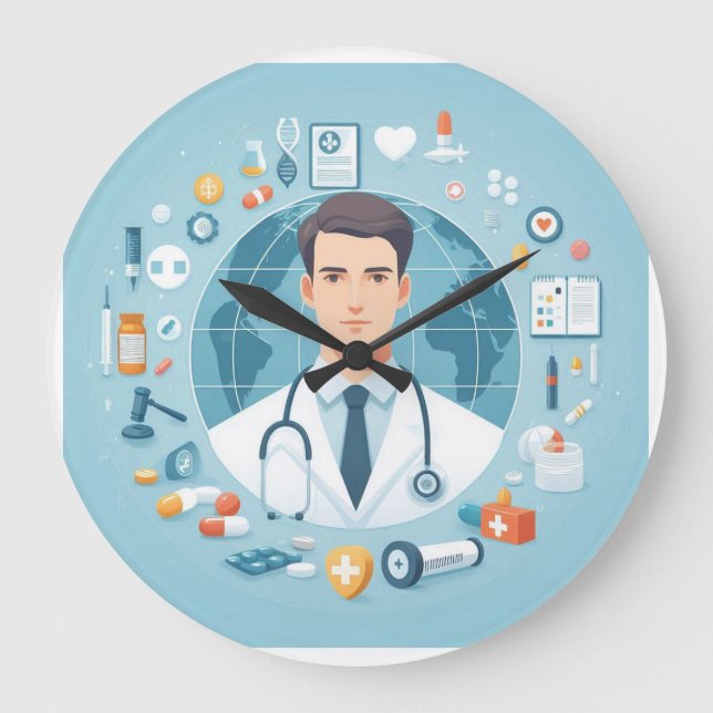 "Pharmacy Day: Honouring the Pillars of Patient Ca Large Clock (Front)