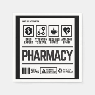 Pharmacy drug expert attention to detail napkin