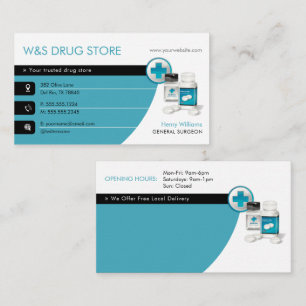 Pharmacy   Drug Store Business Card