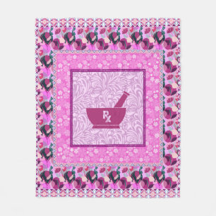 Pharmacy  flower Pharmacy Tech Pills Fleece Blanket
