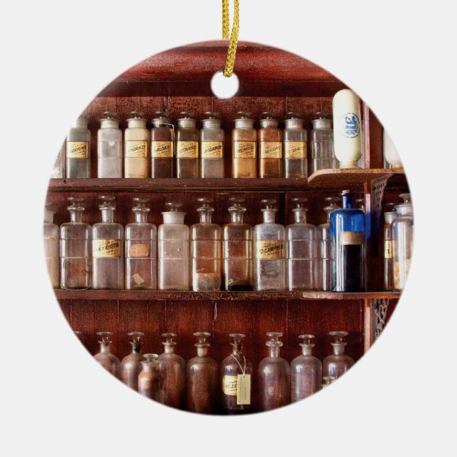 Pharmacy - For Medicinal Use Only Ceramic Tree Decoration (Front)