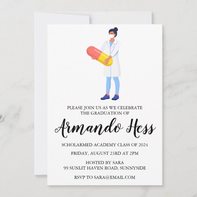 pharmacy graduation invitations (Front)