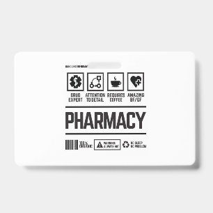 pharmacy ID badge