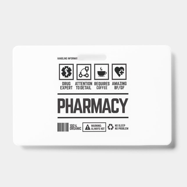 pharmacy ID badge (Front)