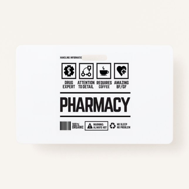 pharmacy ID badge (Front)