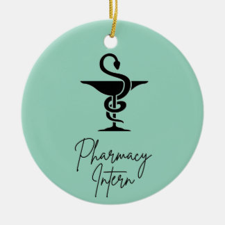 Pharmacy Intern Ceramic Circle Ornament