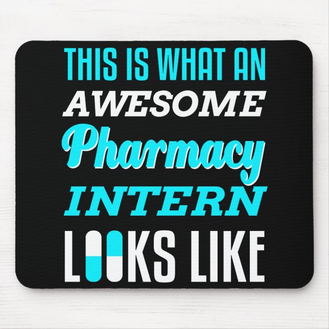 Pharmacy Intern Funny PharmD Student Gift Mouse Mat (Front)