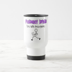 Pharmacy Intern "Runs With Prescriptions" Travel Mug