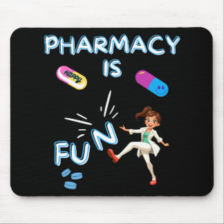 PHARMACY IS FUN FEMALE RPH MOUSE MAT