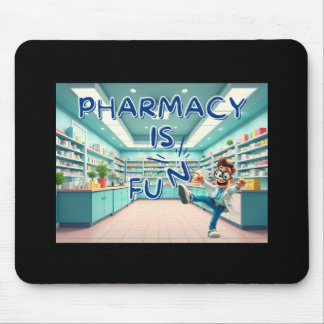 PHARMACY IS FUN MALE RPH MOUSE MAT
