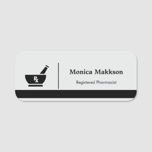 Pharmacy Logo Pharmacist Medical Name Tag