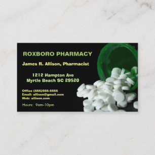 Pharmacy Meds Business Cards