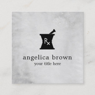 Pharmacy Mortar Pestle Logo Business Card