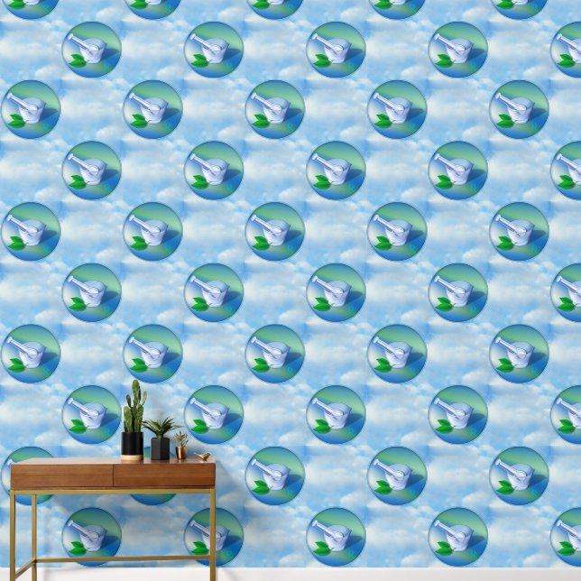 Pharmacy Mortar Wallpaper (Hallway)