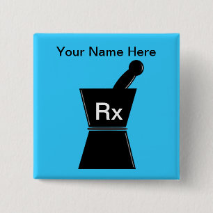 Pharmacy Name Pins Customisable Name Add