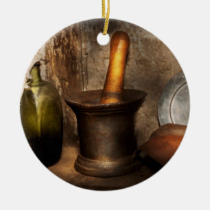 Pharmacy - Pestle - Home remedies Ceramic Tree Decoration