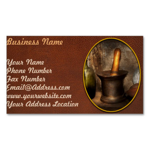 Pharmacy - Pestle - Home remedies Magnetic Business Card