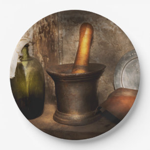 Pharmacy - Pestle - Home remedies Paper Plate