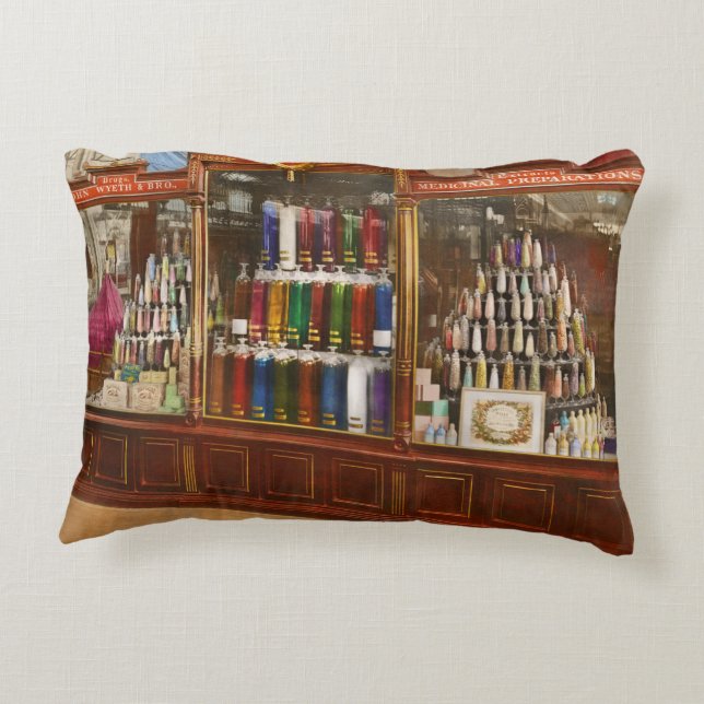 Pharmacy - Pharmaceutical Elegance 1876 Decorative Cushion (Back)