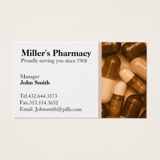 Pharmacy Pharmacist Business Card