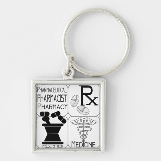 Pharmacy Pharmacist LOGO Key Ring (Front)