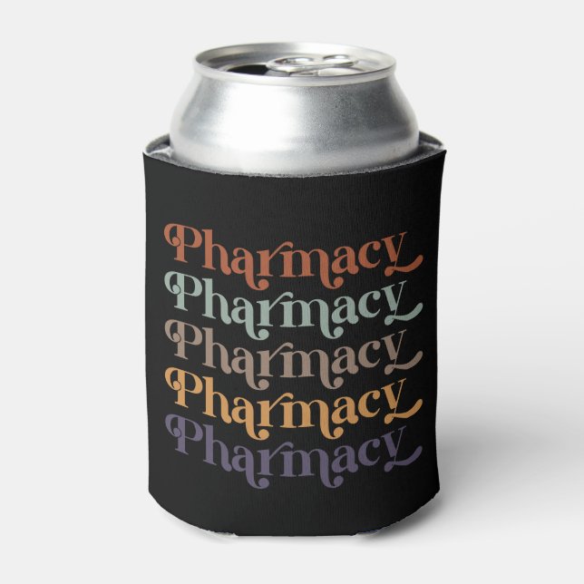 Pharmacy Retro Pharmacist Pharmacy Student Gift Can Cooler (Can Front)