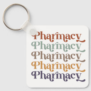 Pharmacy Retro Pharmacist Pharmacy Student Gift Key Ring