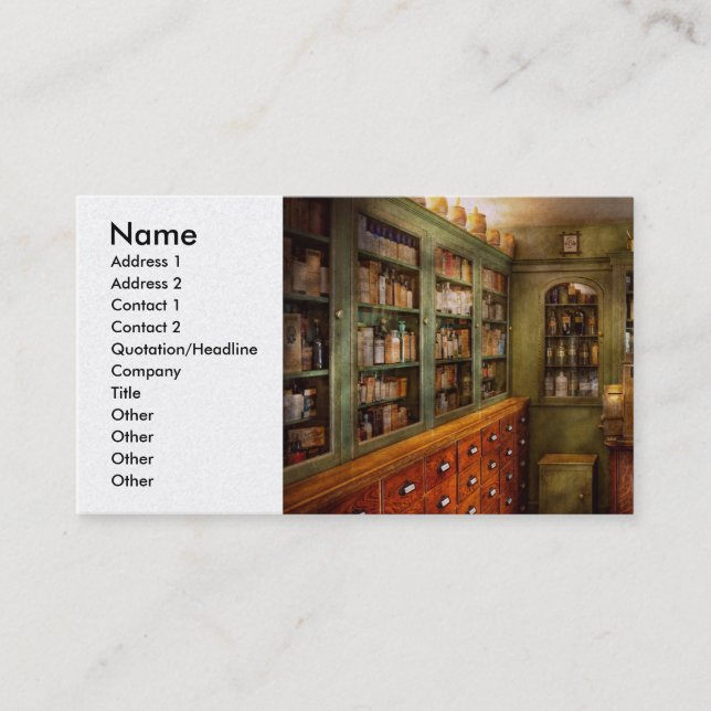 Pharmacy - Room - The dispensary Business Card (Front)