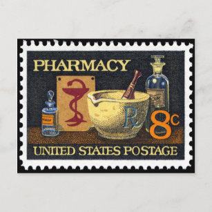 Pharmacy Rx Stamp~Pharmacist ~Druggist~Apothecary Postcard