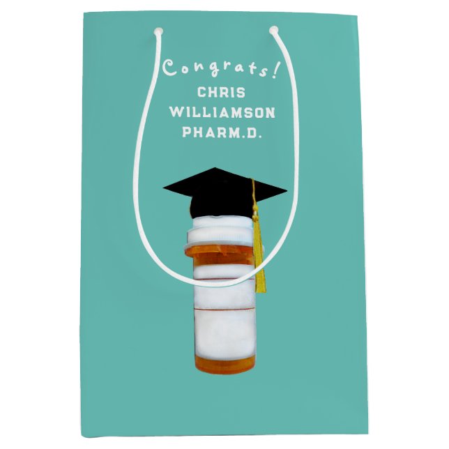 Pharmacy School Graduation Medium Gift Bag (Front)