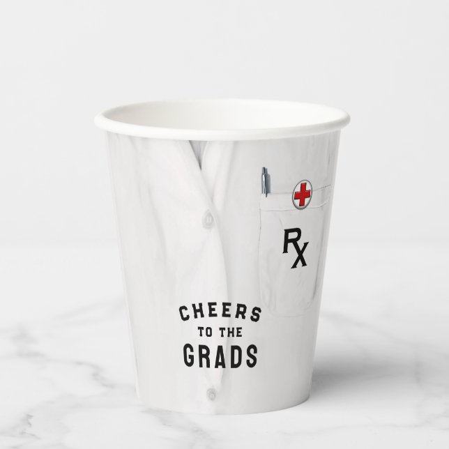 Pharmacy School Graduation Paper Cups (Front)