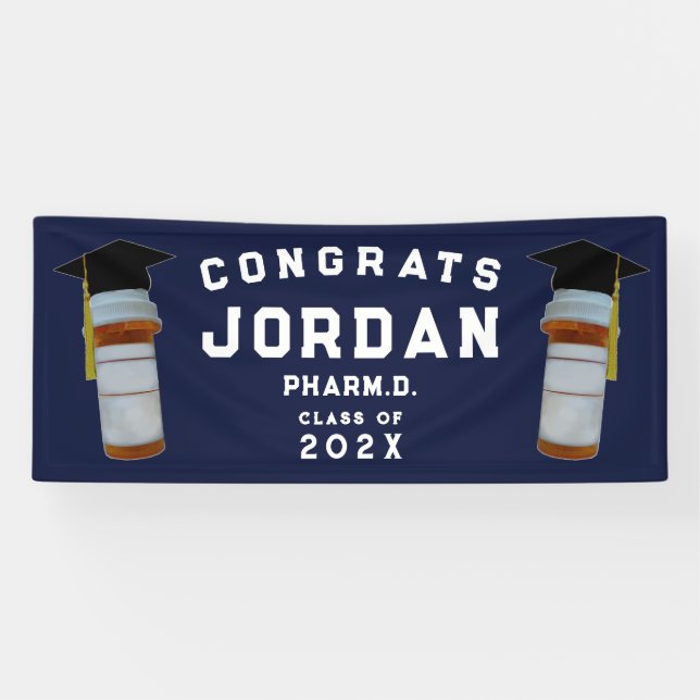 Pharmacy School Graduation Pharmacist Congrats Banner (Horizontal)