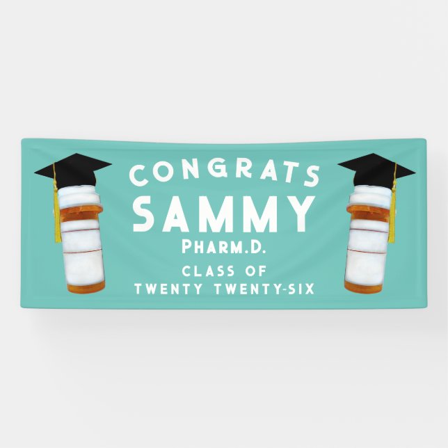 Pharmacy School Graduation Pharmacist Congrats Banner (Horizontal)