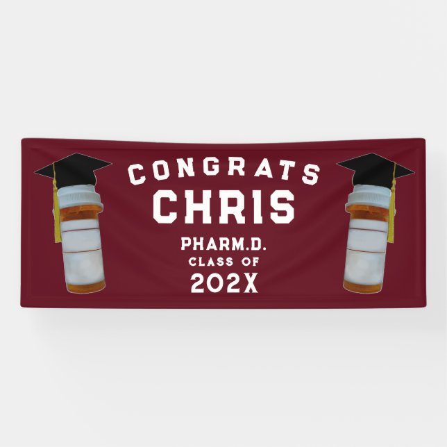 Pharmacy School Graduation Pharmacist Congrats Banner (Horizontal)