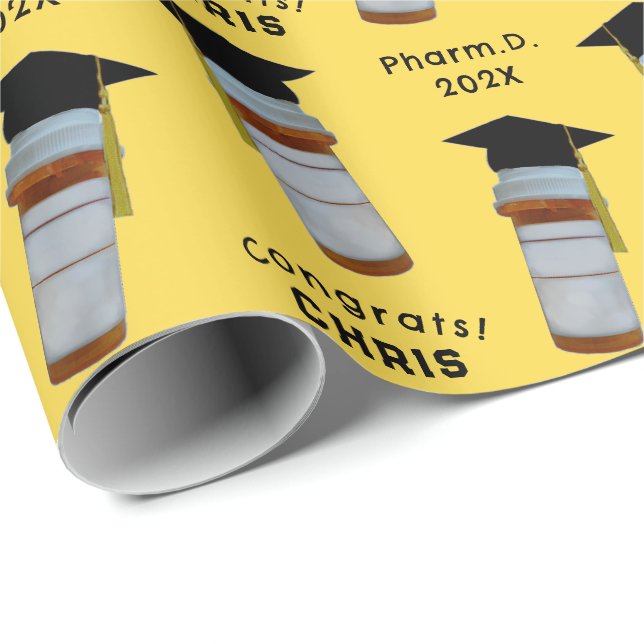 Pharmacy School Graduation Pharmacist Gift Wrapping Paper (Roll Corner)