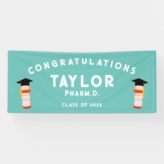 Pharmacy School Pharmacist Graduation Party Banner (Horizontal)