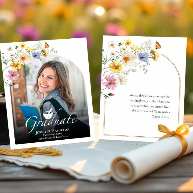 Pharmacy School Photo Graduation Announcement (Creator Uploaded)