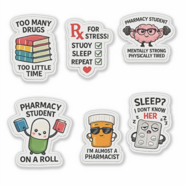 Pharmacy School Survival Stickers (Front)