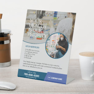 Pharmacy Services Custom Pedestal Sign