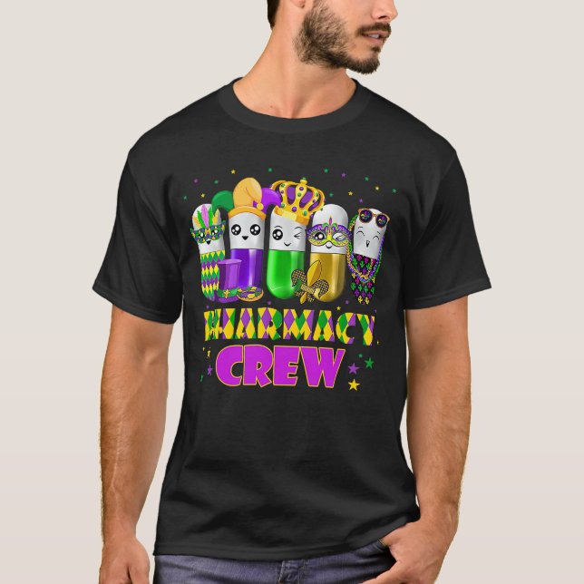 Pharmacy Squad Capsule Pharmacy Mardi Gras NOLA Ca T-Shirt (Front)