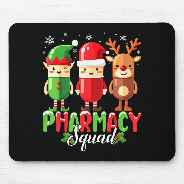 Pharmacy Squad Christmas Costume Funny Lls Pharmac Mouse Mat (Front)