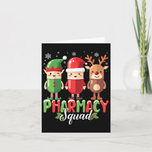 Pharmacy Squad Christmas Costume Funny Pills Pharm Card