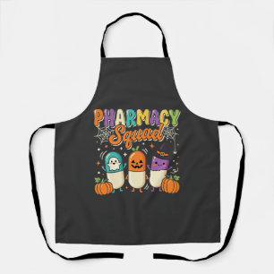 Pharmacy Squad Halloween Ghost Pills Design_1 Apron