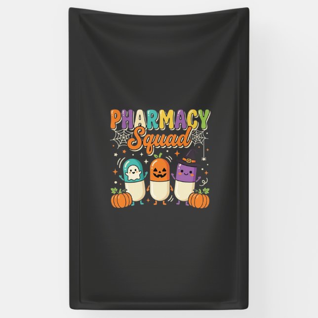 Pharmacy Squad Halloween Ghost Pills Design_1 Banner (Vertical)