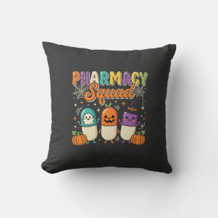 Pharmacy Squad Halloween Ghost Pills Design_1 Cushion