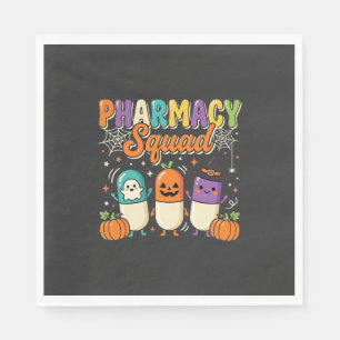 Pharmacy Squad Halloween Ghost Pills Design_1 Napkin