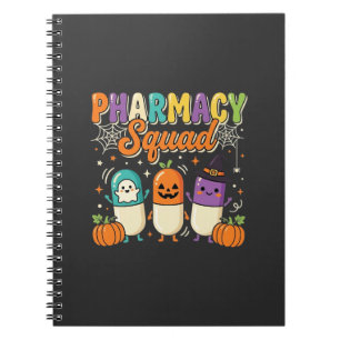 Pharmacy Squad Halloween Ghost Pills Design_1 Notebook