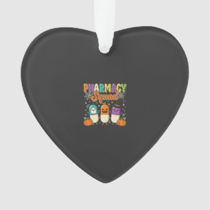 Pharmacy Squad Halloween Ghost Pills Design_1 Ornament