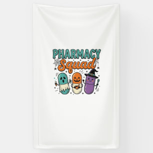 Pharmacy Squad Halloween Vintage Vector Shirt Desi Banner